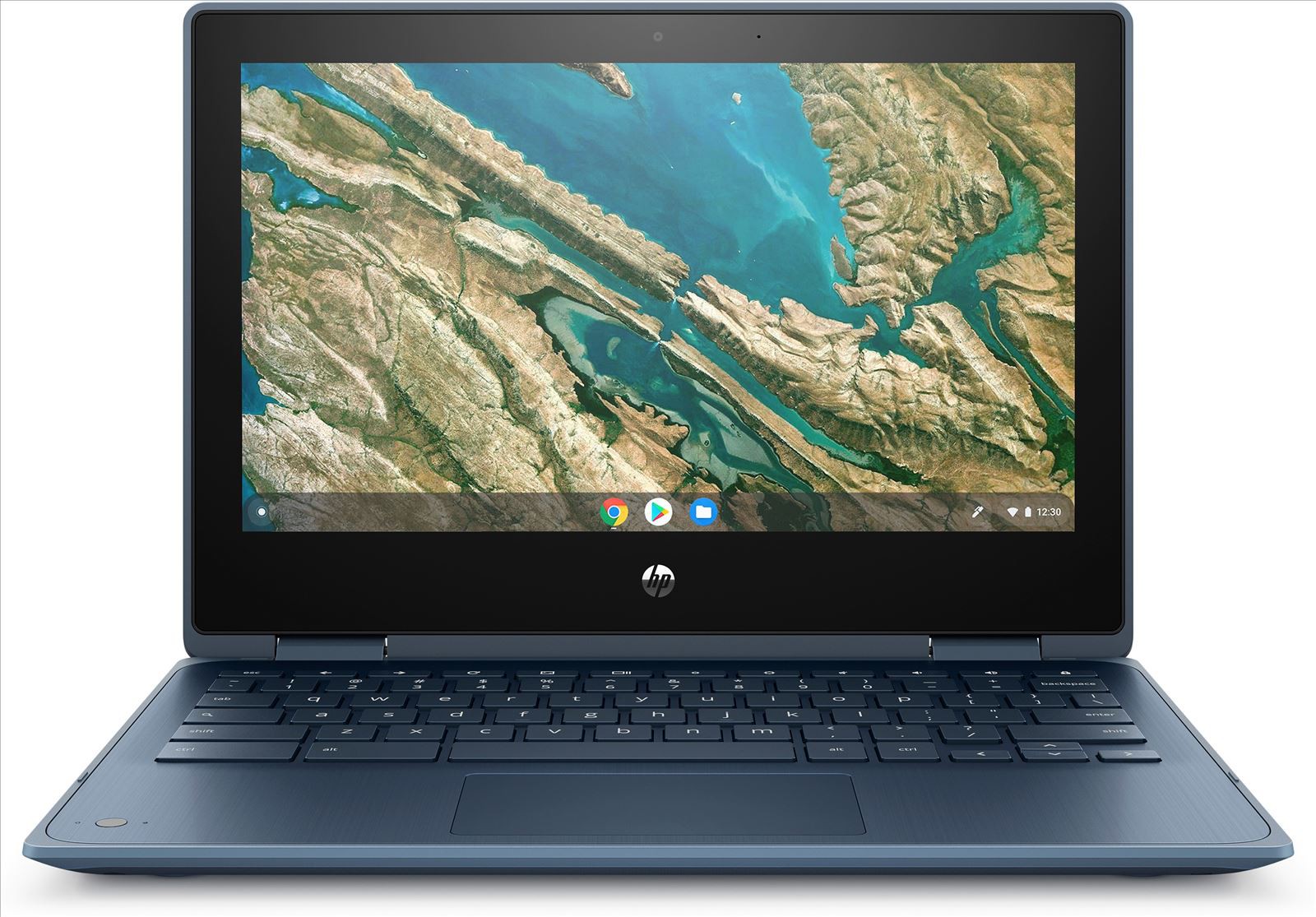 HP Chromebook x360 11 G3 EE 29,5 cm (11.6") Touch screen HD Intel® Celeron® 4 GB LPDDR4-SDRAM 32 GB eMMC Wi-Fi 5 (802.11ac) Chrome OS Blu